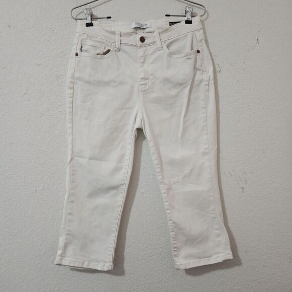 Judy Blue White Capri Size 5/27 - Picture 1 of 9